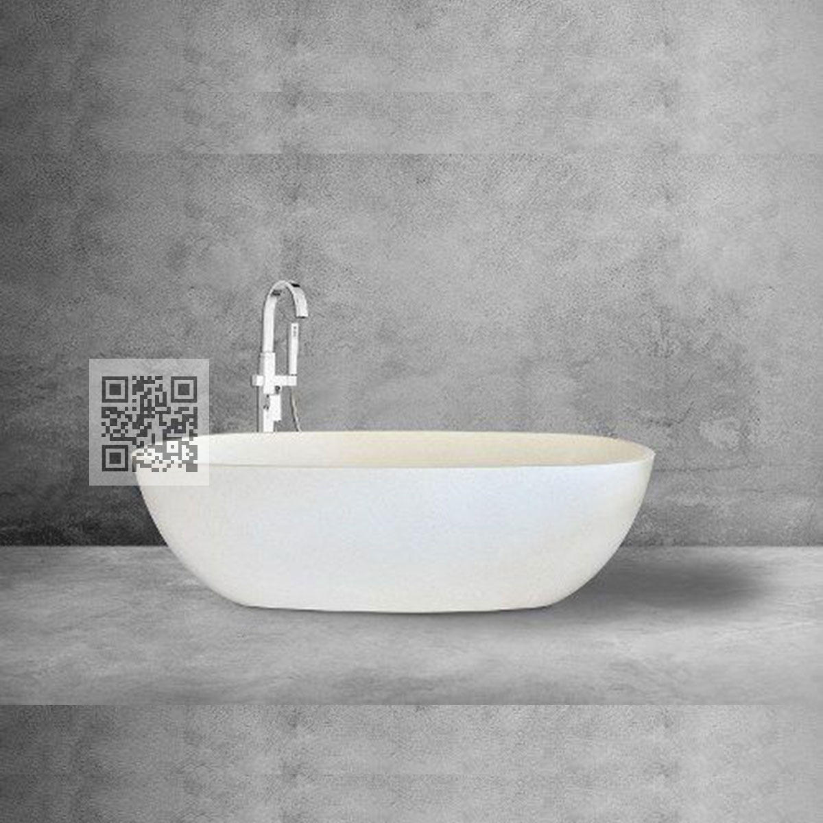 BTZ07 Terrazzo Bathtub – Modern Freestanding Stone Bath