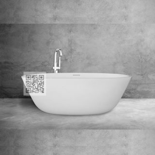 BTZ024 Teratai Freestanding Terrazzo Bathtub – Luxury & Elegant Stone Bath