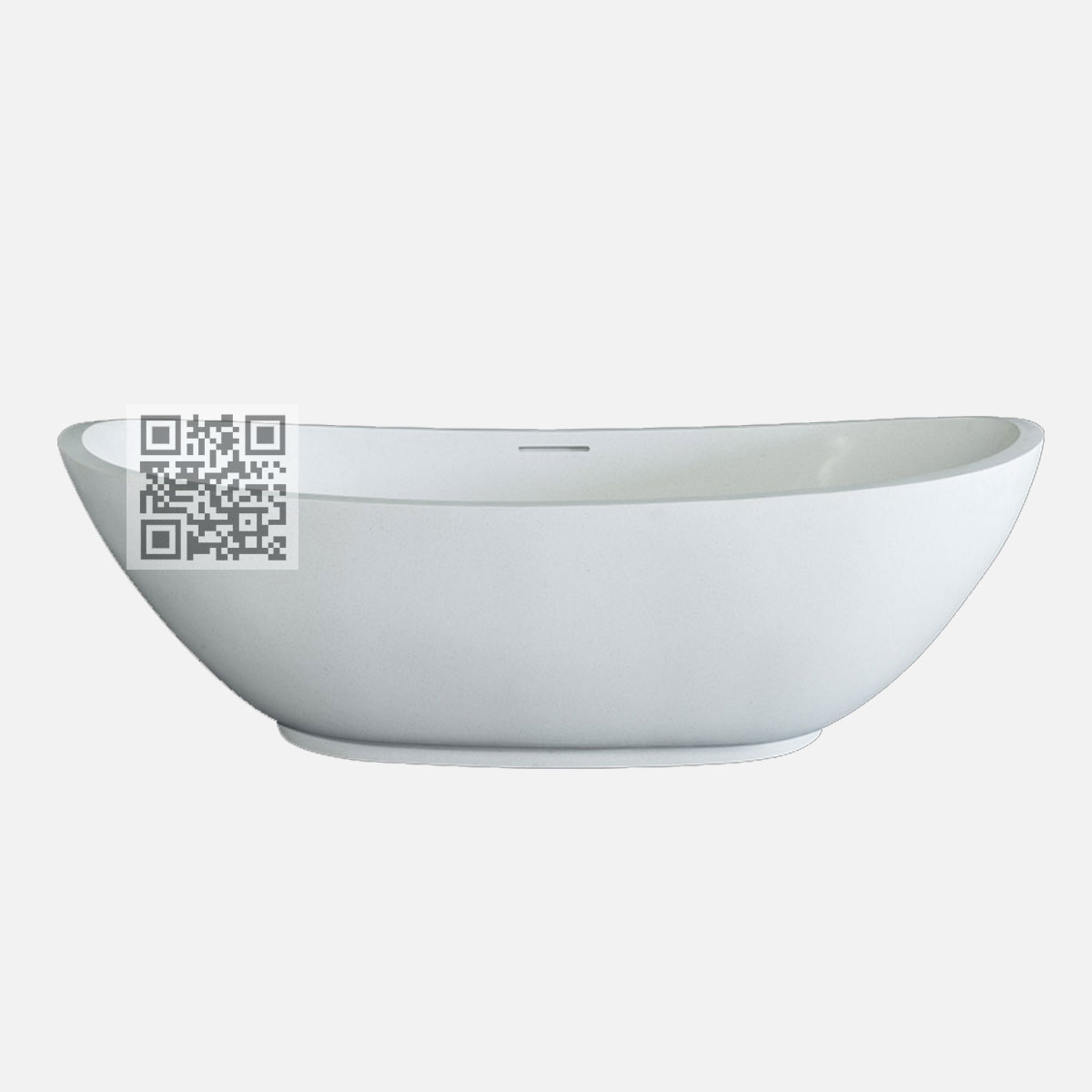 BTZ05 Terrazzo Bathtub – Elegant Boat-Shaped Freestanding Stone Bath - Image 4