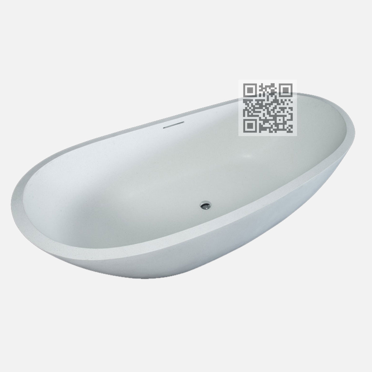 BTZ05 Terrazzo Bathtub – Elegant Boat-Shaped Freestanding Stone Bath - Image 6
