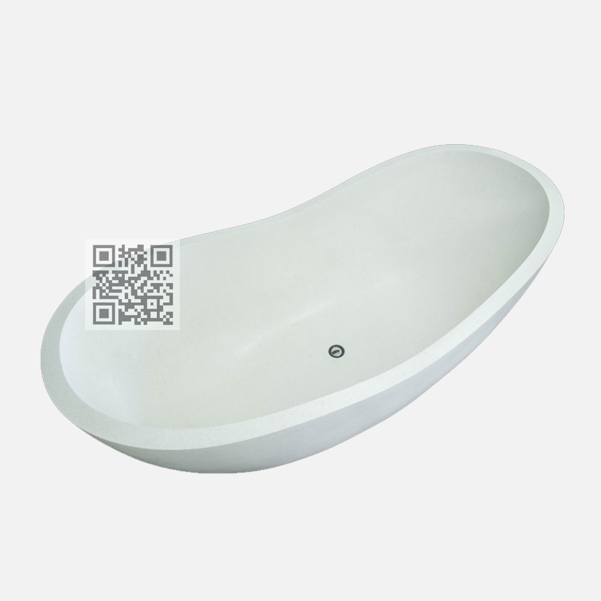 BTZ06 Terrazzo Bathtub – Unique Boat-Shaped Freestanding Stone Bath - Image 5