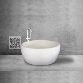 BTZ010 Round Freestanding Terrazzo Bathtub – Luxurious & Elegant Stone Bath