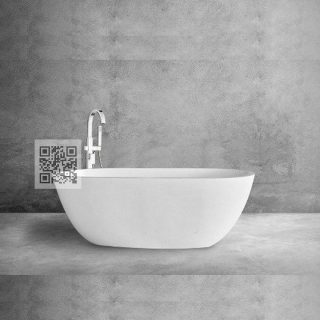 BTZ12 Terrazzo Bathtub – Luxurious Oval Freestanding Stone Tub