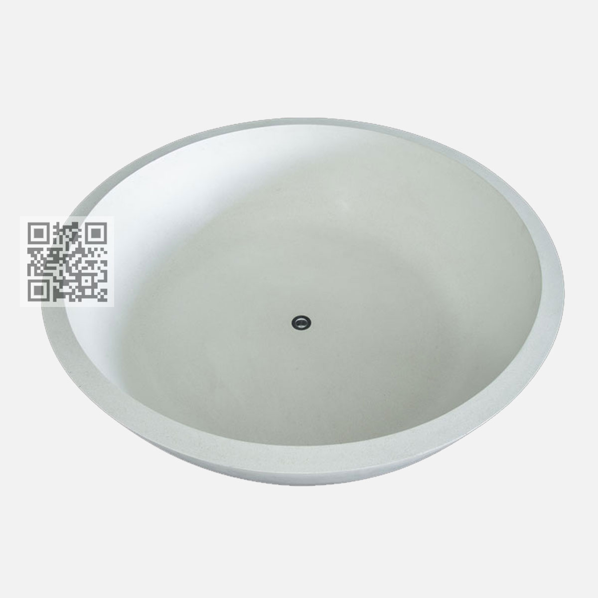 BTZ14 Terrazzo Bathtub – Elegant Round Freestanding Stone Tub - Image 4