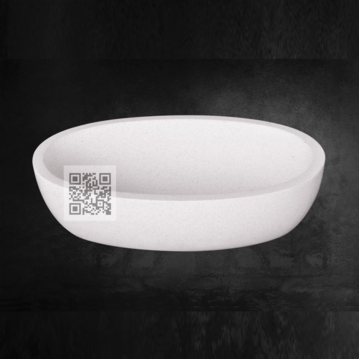 Lavabo Terrazzo LT04 – Elegant Oval Terrazzo Basin