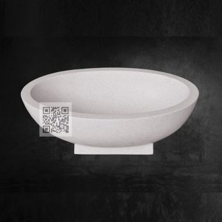 Lavabo Terrazzo LT05 – Spacious & Elegant Oval Terrazzo Basin